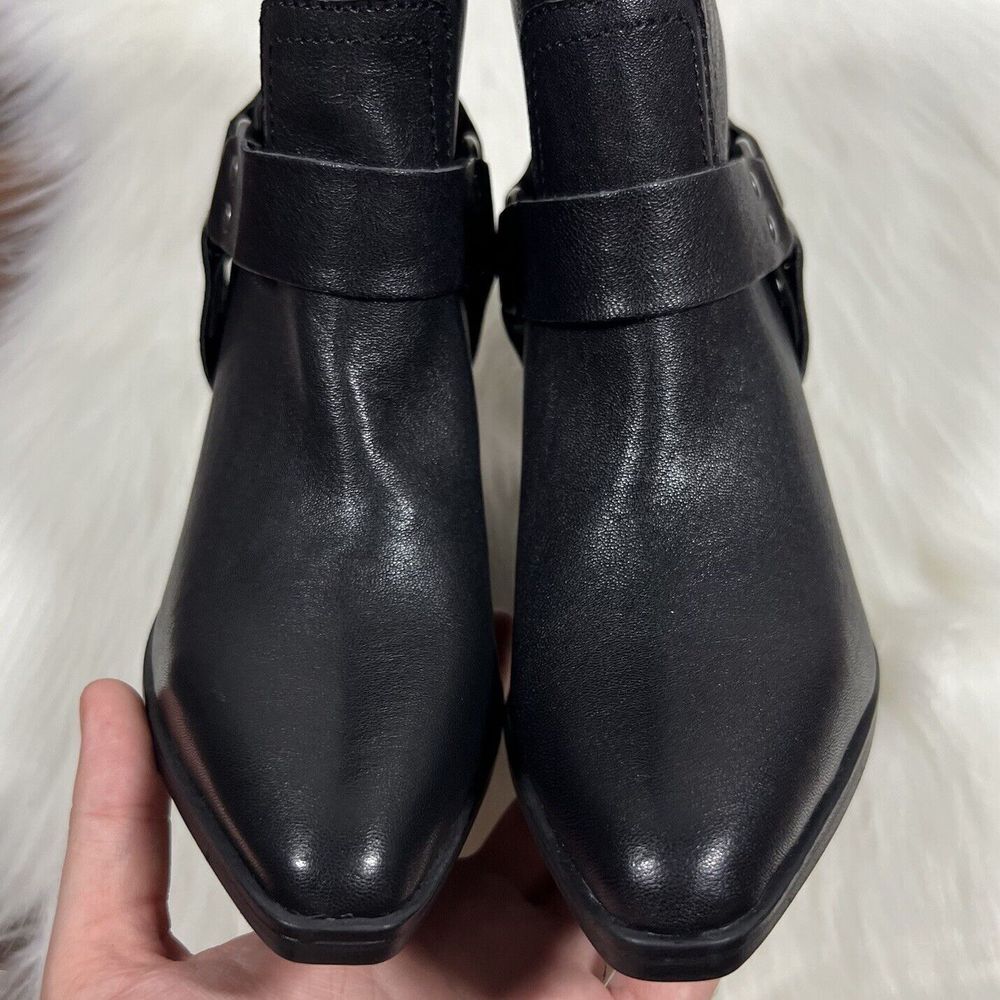 NEW Steve Madden Women's Size 6.5 M Black Leather Alessio Ankle Boot Bootie - Picture 6 of 13